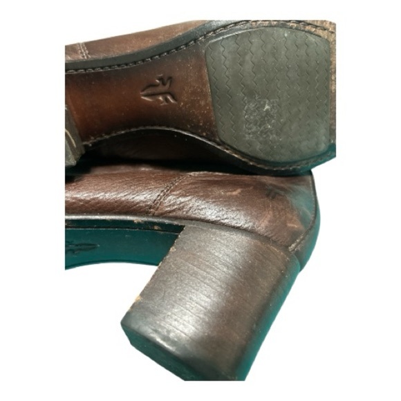 Frye Dark Brown Leather Ankle Booties - Picture 5 of 6